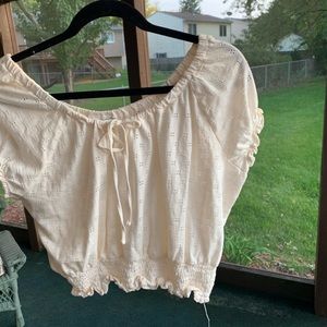 Off the shoulder crop top